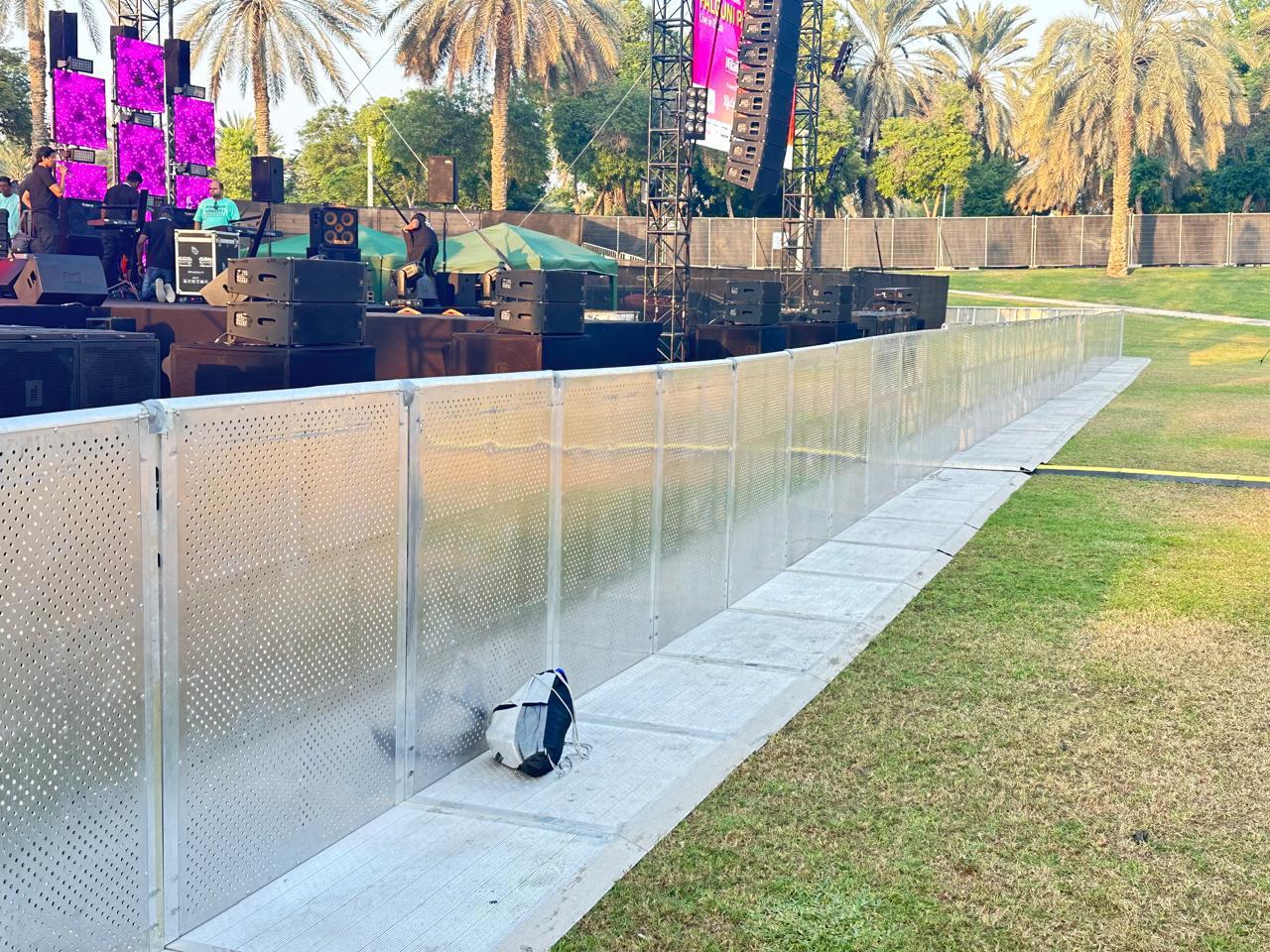 Best Way Events mojo barrier installation project